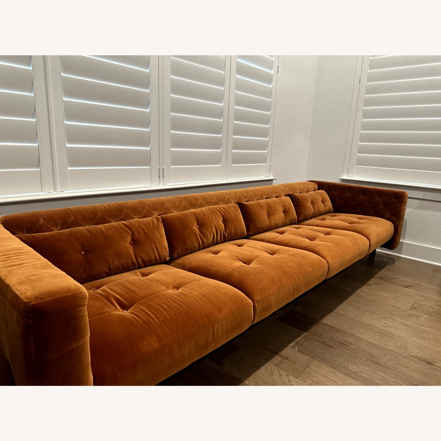 CB2 Gianfranco Frattini Velvet 4-Seater Sofa - image-3