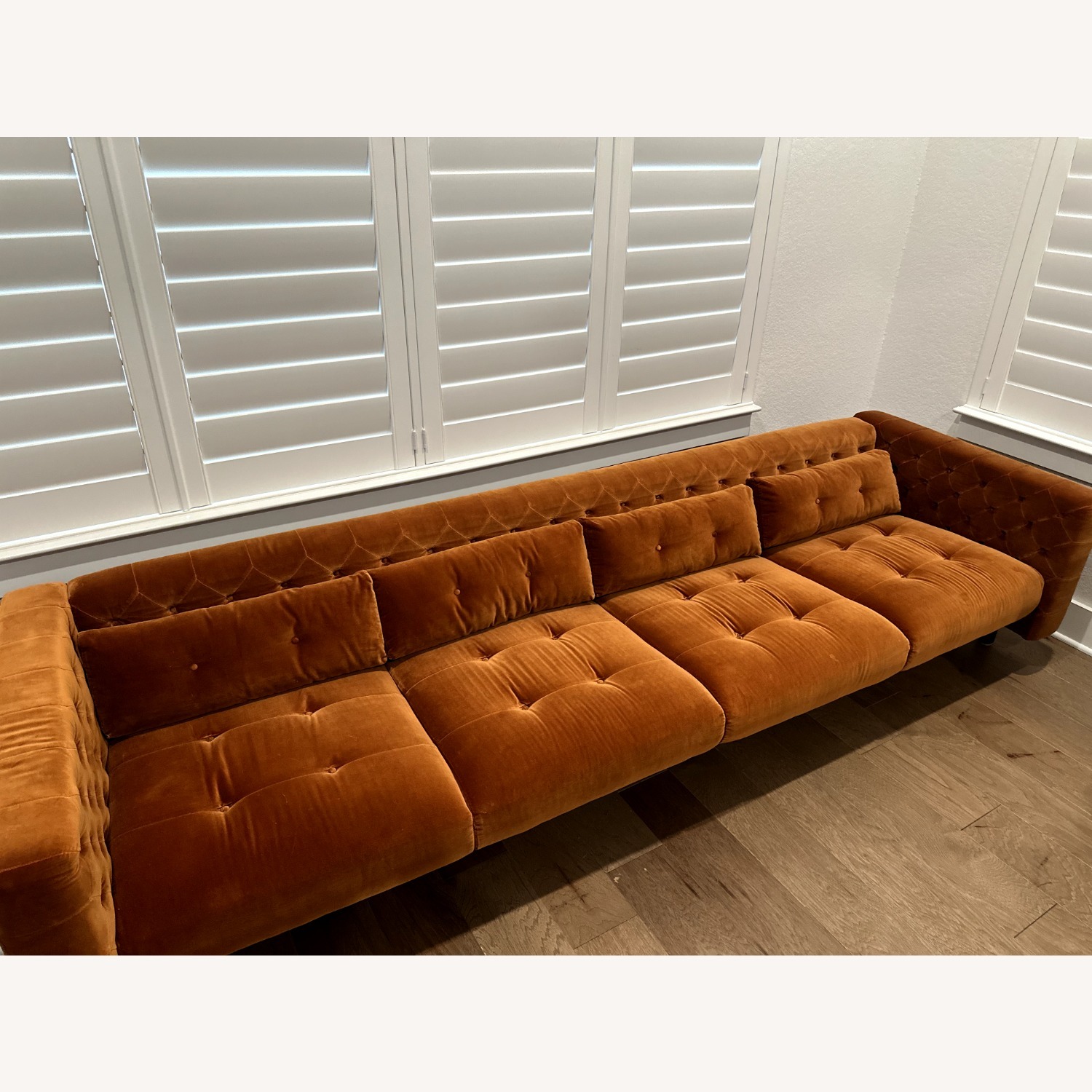 CB2 Gianfranco Frattini Velvet 4-Seater Sofa - image-1