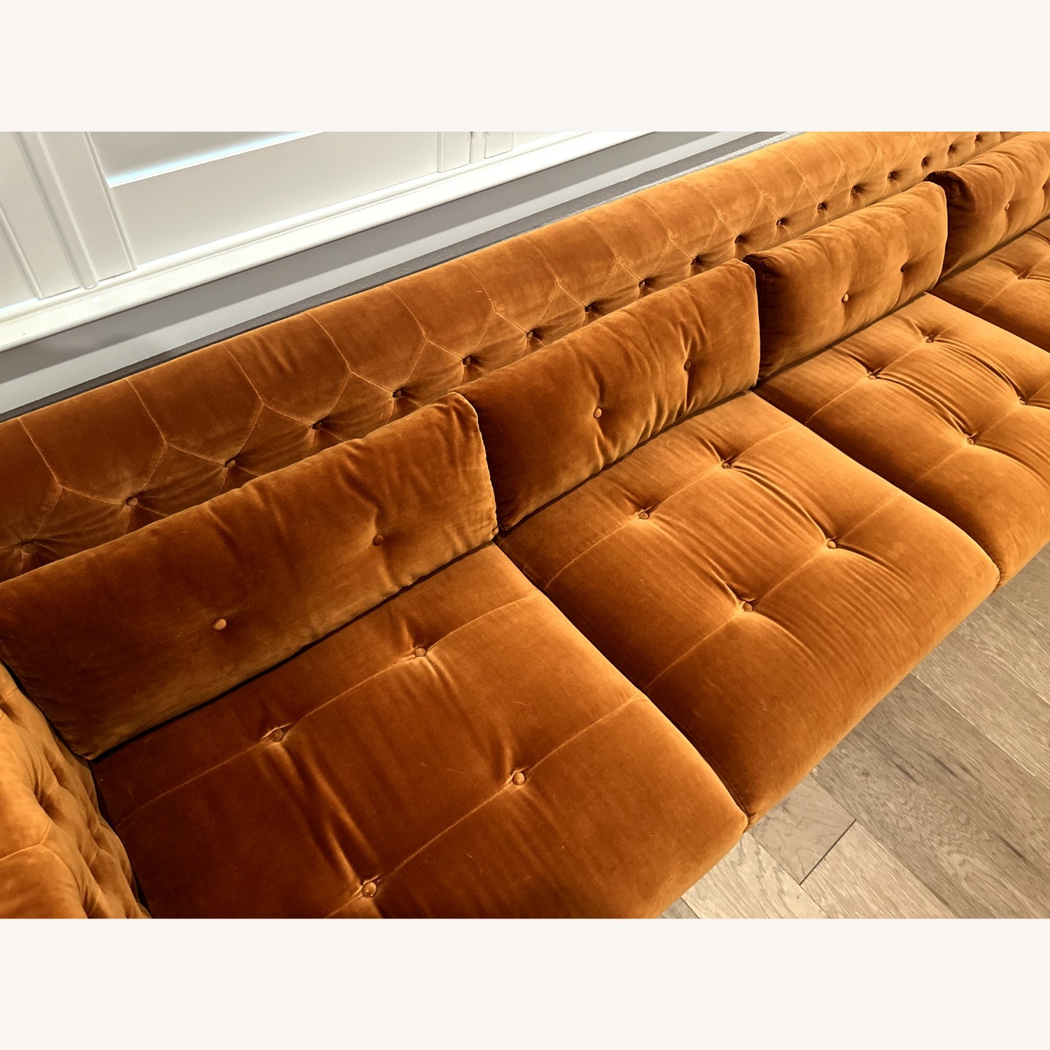 CB2 Gianfranco Frattini Velvet 4-Seater Sofa - image-4