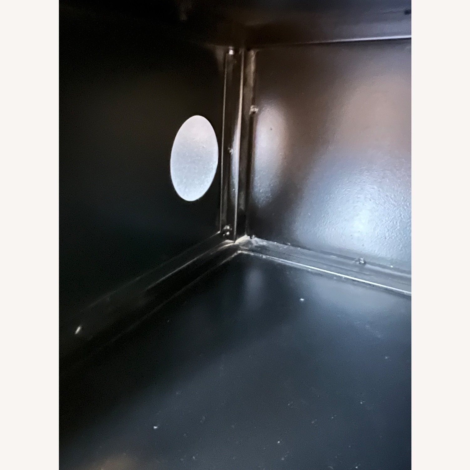 4 Drawer Cabinet Iron and Glass in Black - image-10