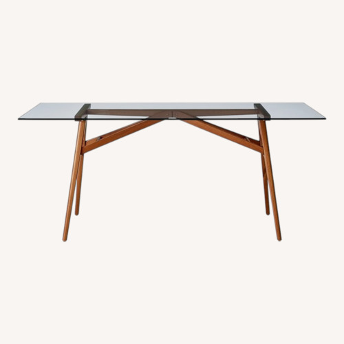 Used West Elm Jensen Glass Dining Table for sale on AptDeco