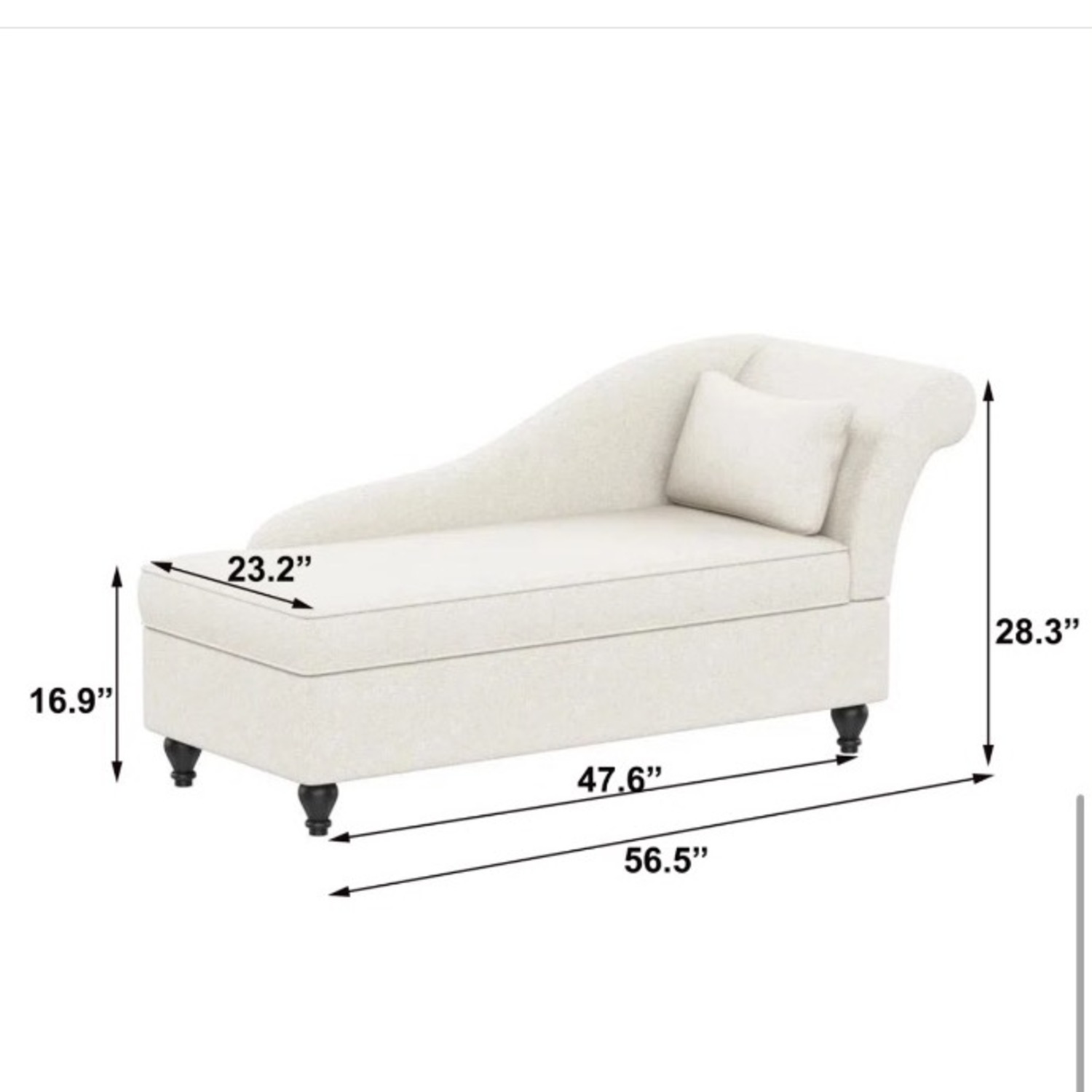 Wayfair Beige Linen Chaise Lounge - image-2