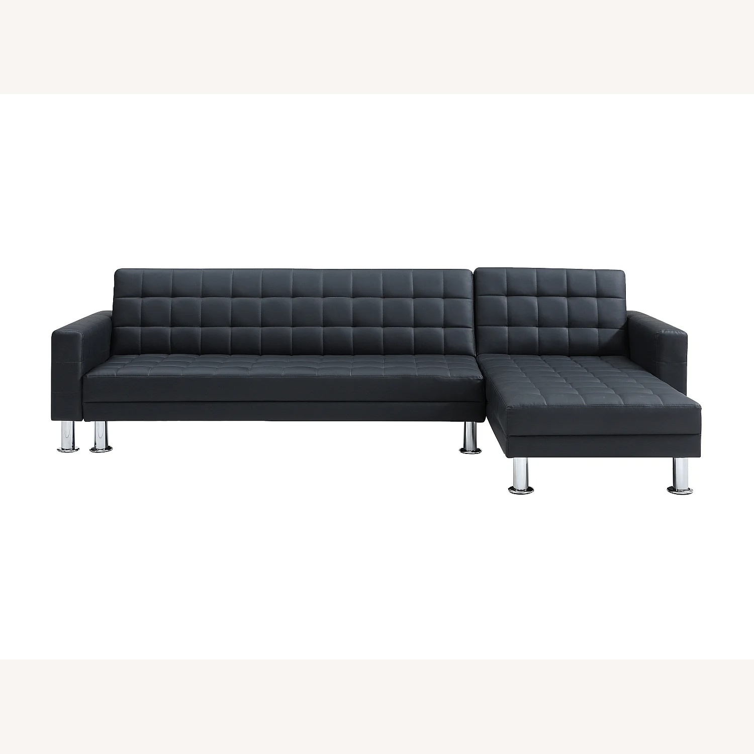 Black Futon Sectional - image-4