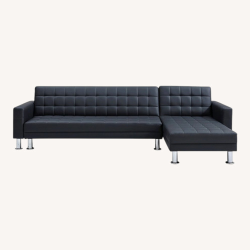 Used Black Futon Sectional for sale on AptDeco