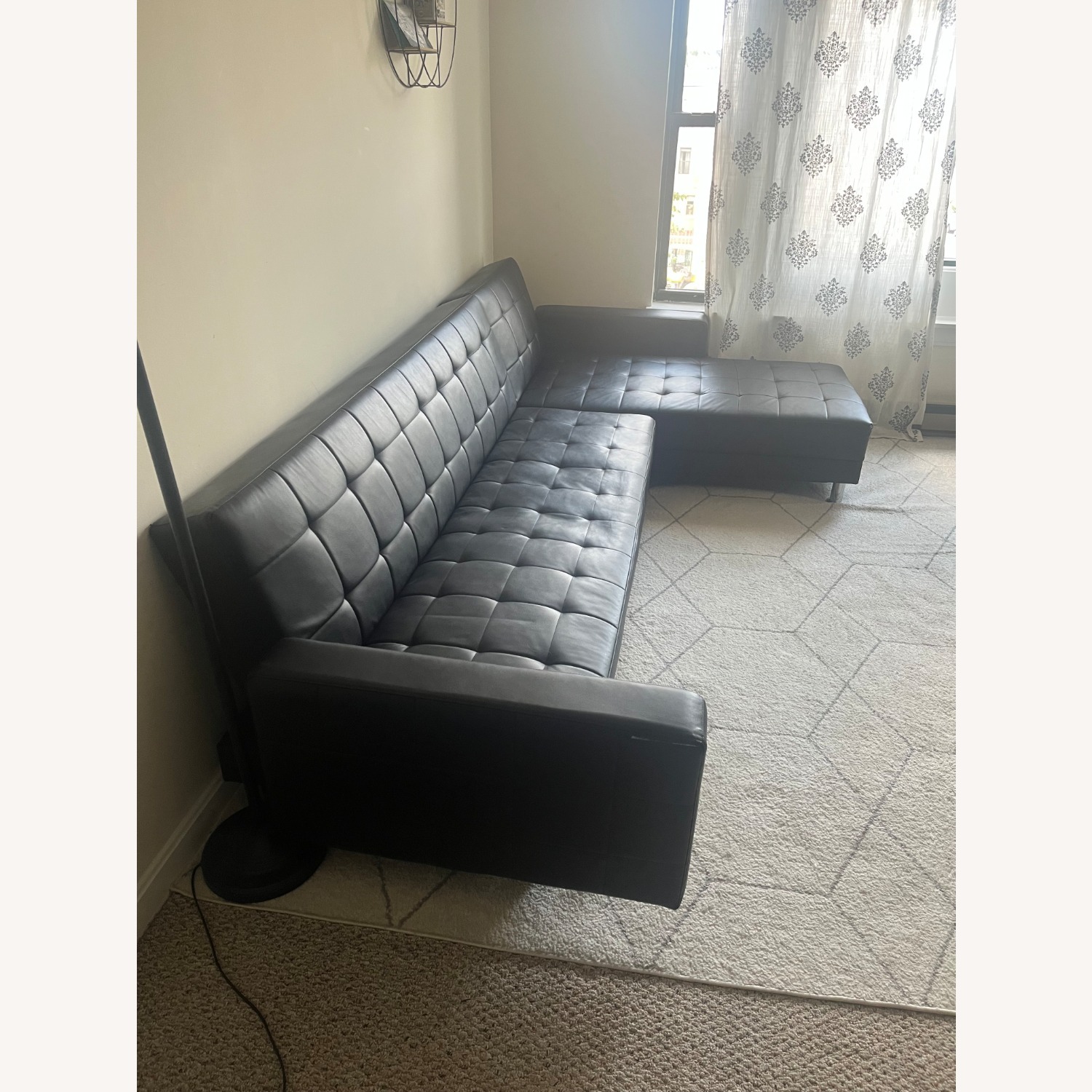 Black Futon Sectional - image-3