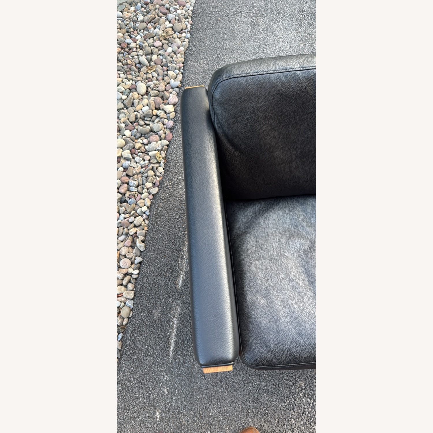 Hans Wegner Carl Hansen Black Leather Loveseat - image-6