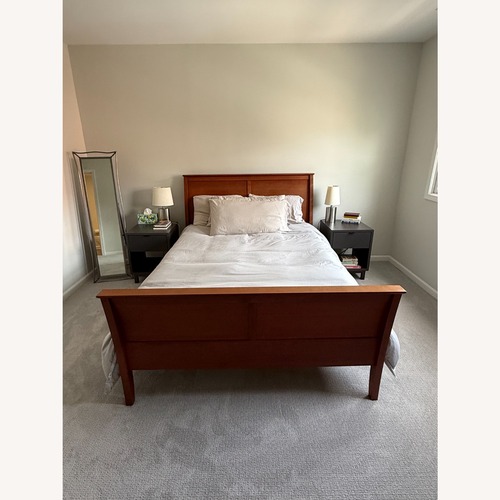 Used Room & Board Milagro Solid Wood Queen Sleigh Bed for sale on AptDeco