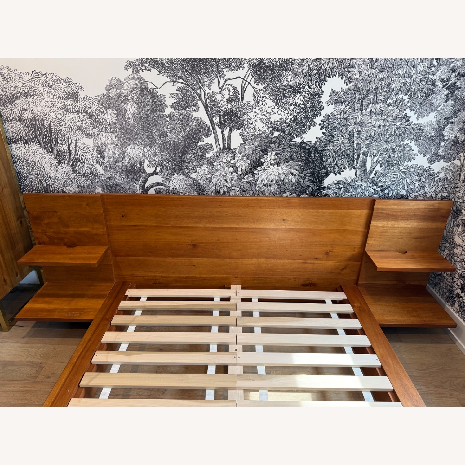CB2 Dark Brown Wood Full Bed - image-2