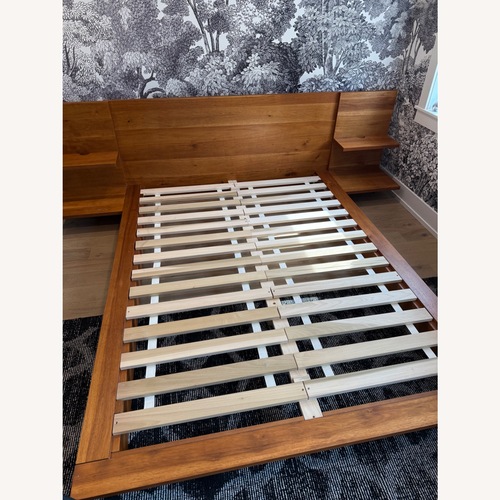 Used CB2 Dark Brown Wood Full Bed for sale on AptDeco