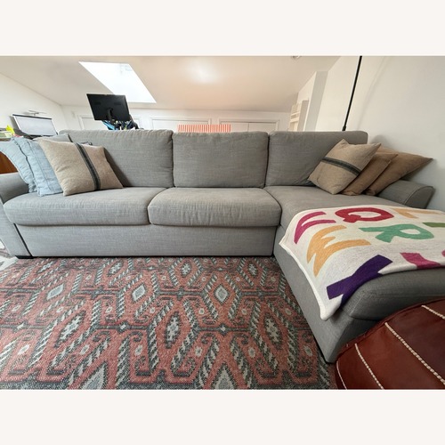 Used American Leather Klein Queen Sofa Bed + Storage Chaise for sale on AptDeco