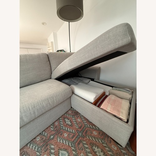 Used American Leather Klein Queen Sofa Bed + Storage Chaise for sale on AptDeco