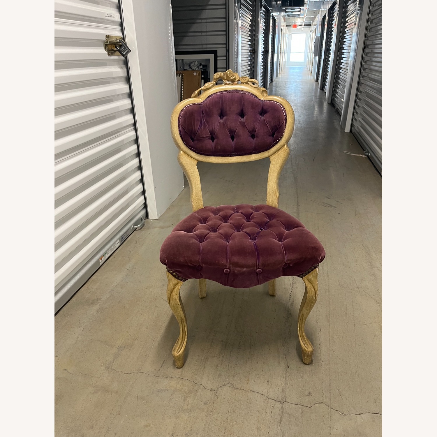 Vintage French Provincial Tufted Accent Chair - image-1