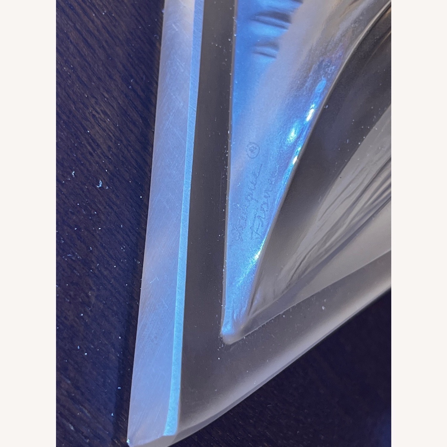 Lalique Heliconia White Crystal Wall Sconces Pair - image-11
