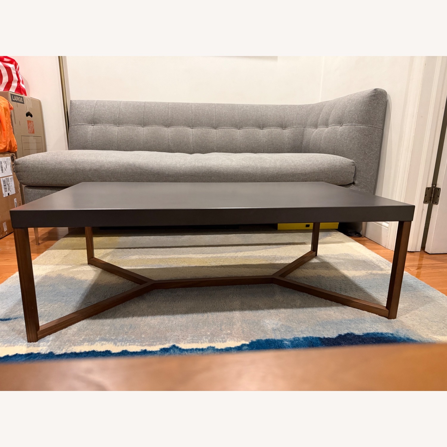 CB2 Holden Light Gray Fabric Right Arm Loveseat - image-5