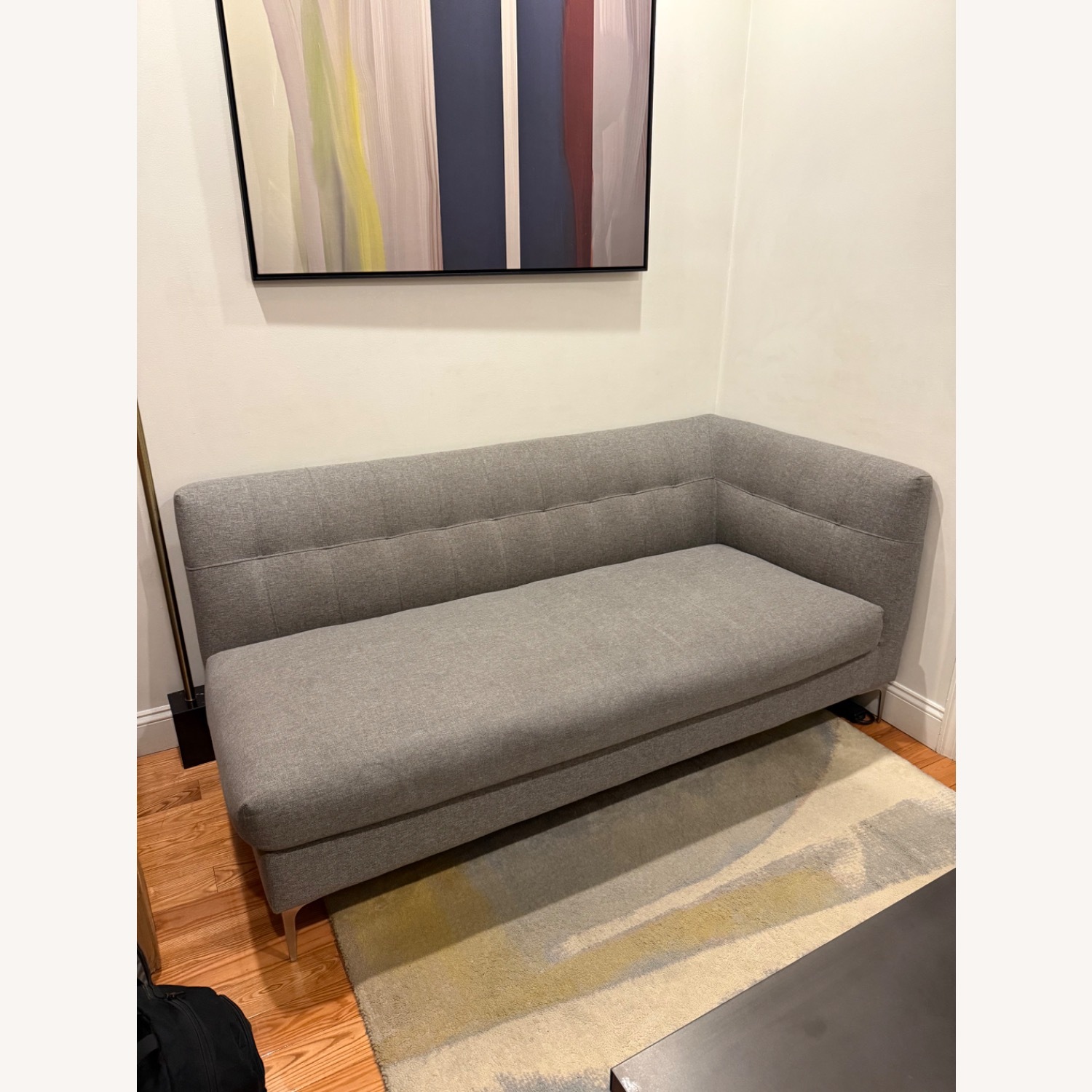 CB2 Holden Light Gray Fabric Right Arm Loveseat - image-1