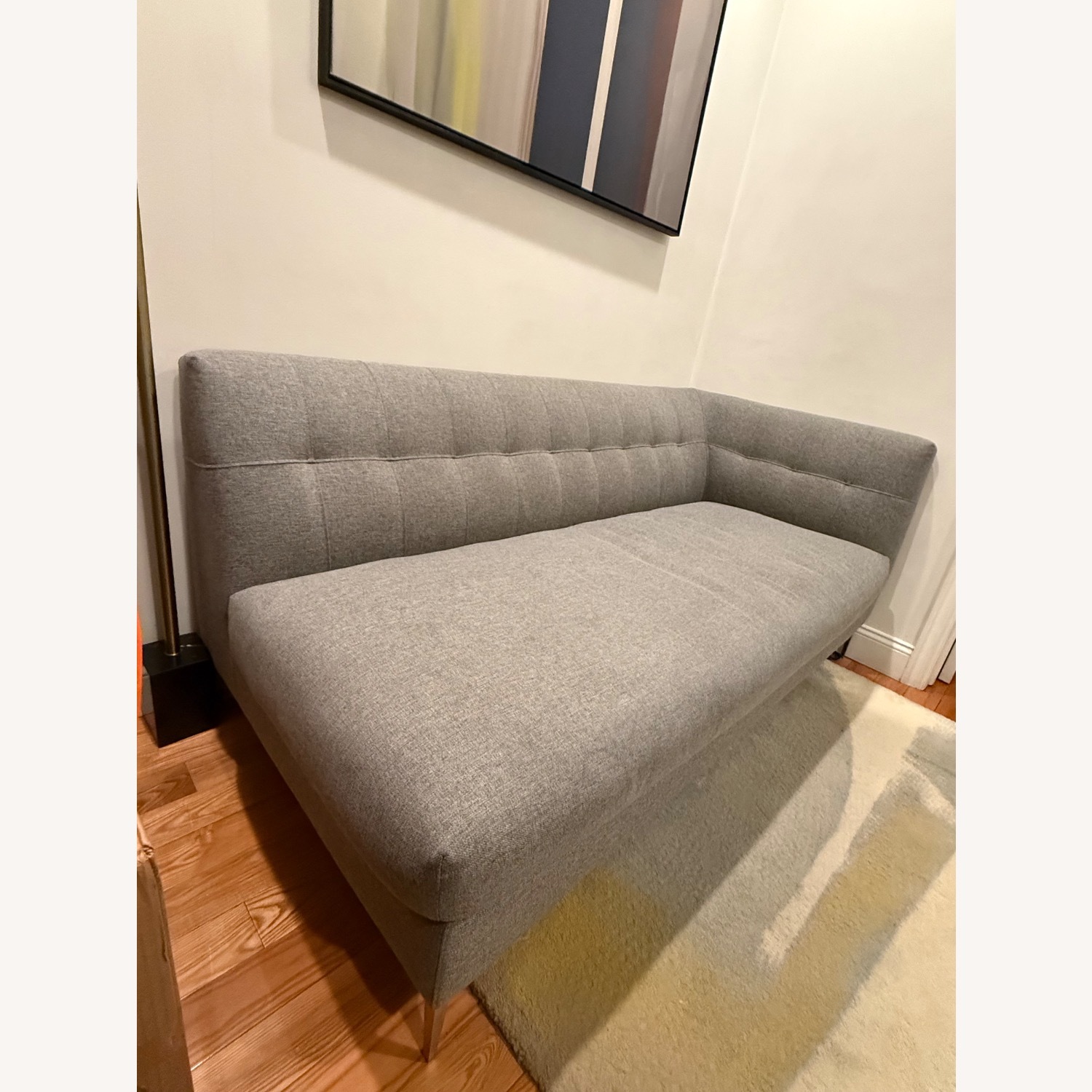 CB2 Holden Light Gray Fabric Right Arm Loveseat - image-3