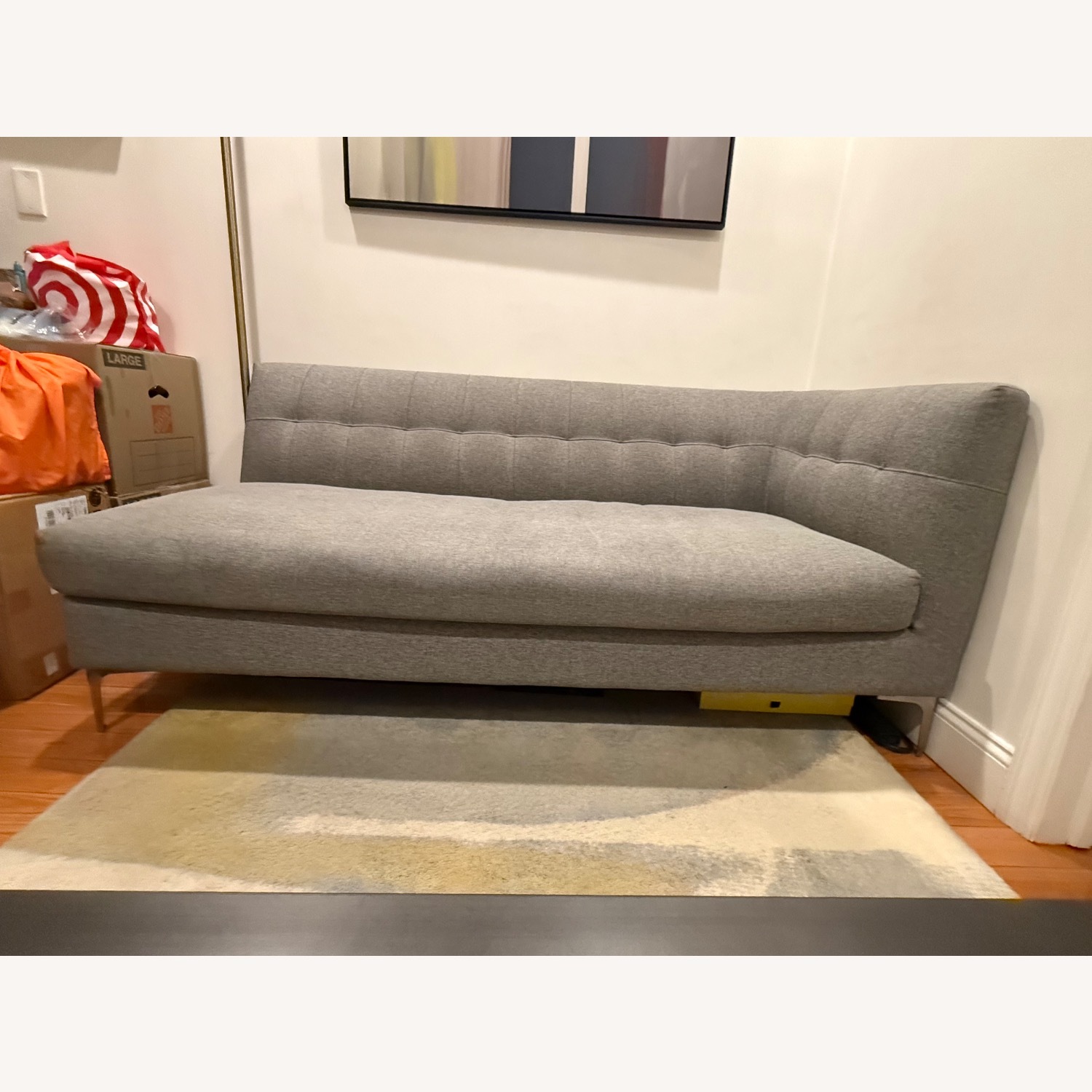 CB2 Holden Light Gray Fabric Right Arm Loveseat - image-2