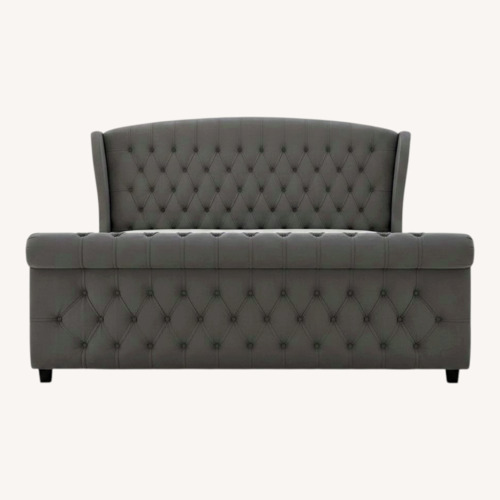 Used Wayfair Dulane Light Gray Wood Queen Bed for sale on AptDeco