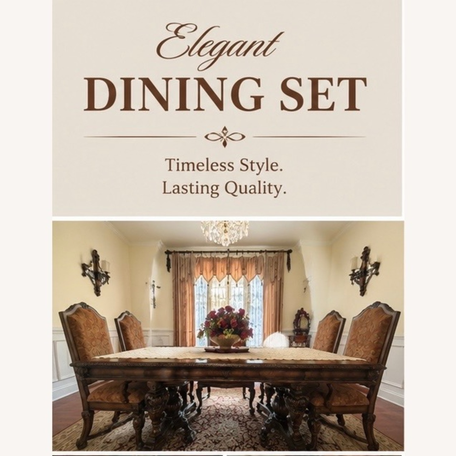 Ashley Furniture Dark Brown Wood Dining Sets - image-2