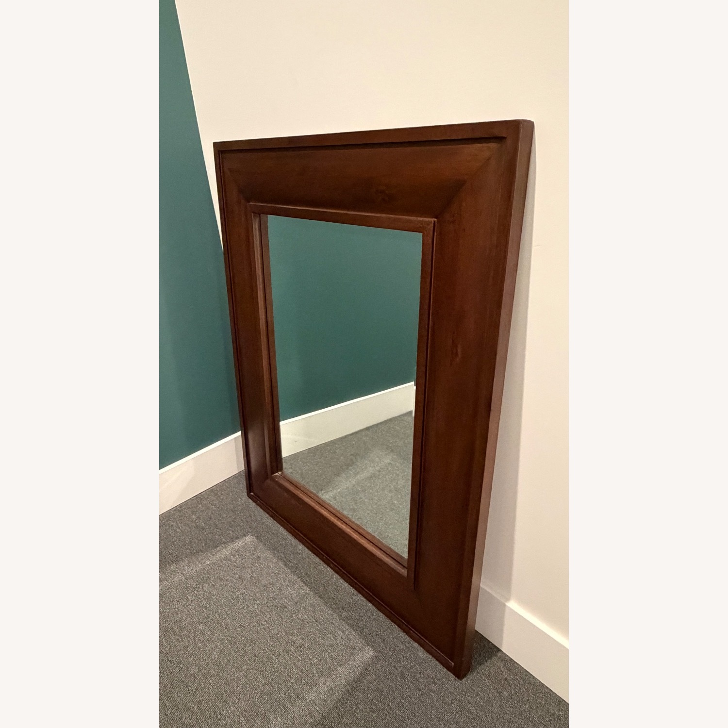 Pottery Barn Sumatra Dark Brown Wood Wall Mirror - image-2
