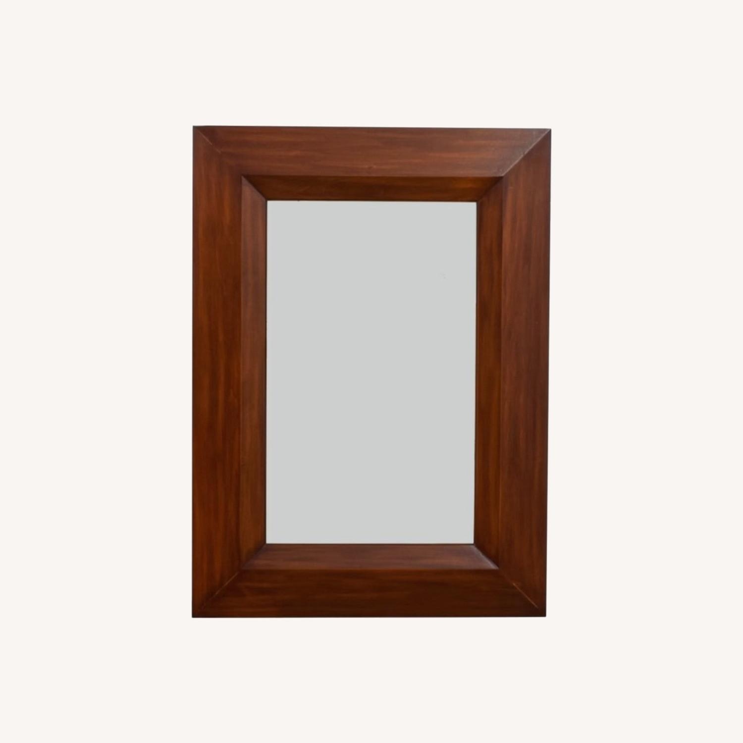 Pottery Barn Sumatra Dark Brown Wood Wall Mirror - image-4