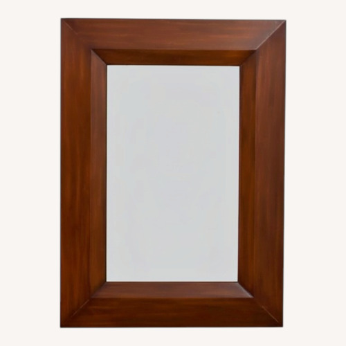 Used Pottery Barn Sumatra Dark Brown Wood Wall Mirror for sale on AptDeco