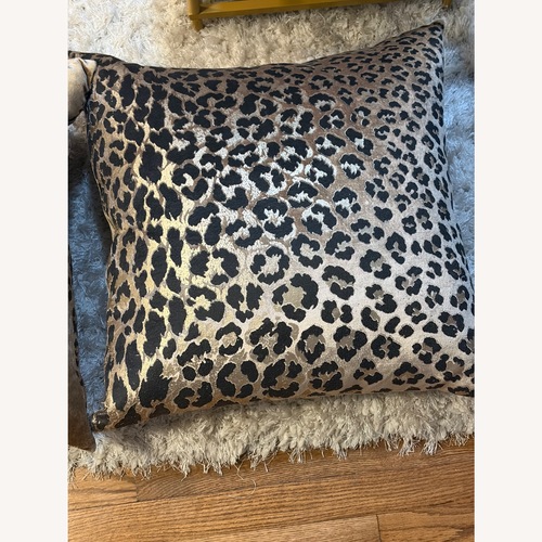 Used Wayfair Chic Leopard Velvet Pillows for sale on AptDeco