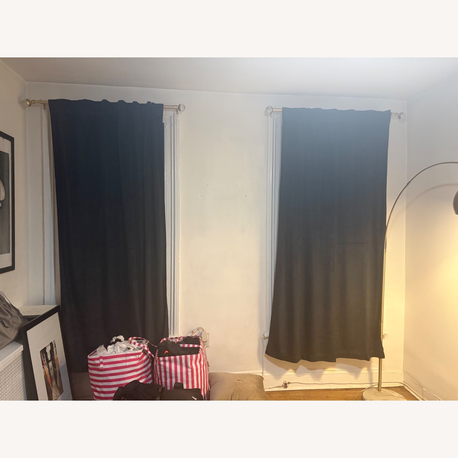 Wayfair Set of Black Velvet Curtains  - image-3