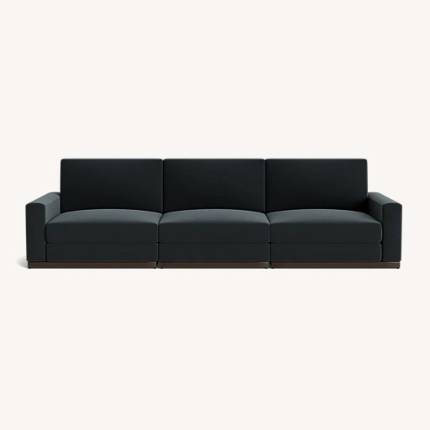 Joybird Black Velvet 3+ Piece Sectional - image-4