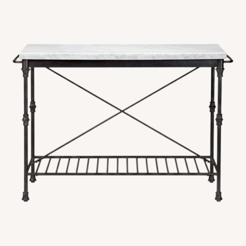Used Crate & Barrel French 55" Kitchen Island for sale on AptDeco