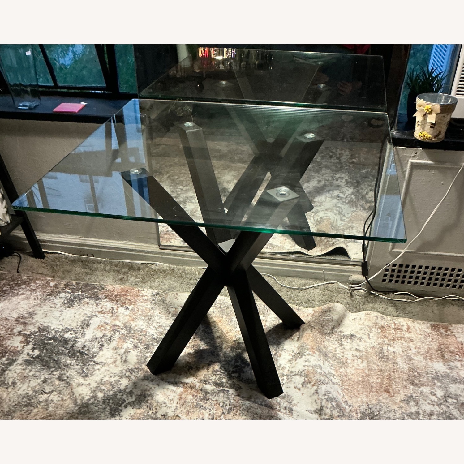 Glass Top Dining Table 36" - image-3