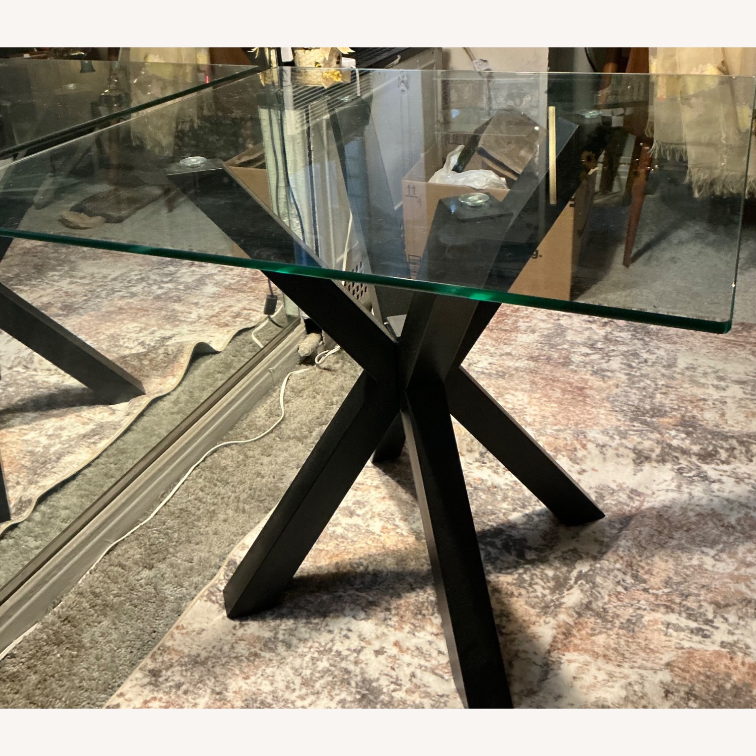 Glass Top Dining Table 36" - image-2