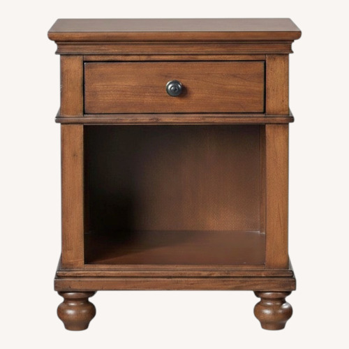 Used Aspen Home Dark Brown Wood Nightstand for sale on AptDeco