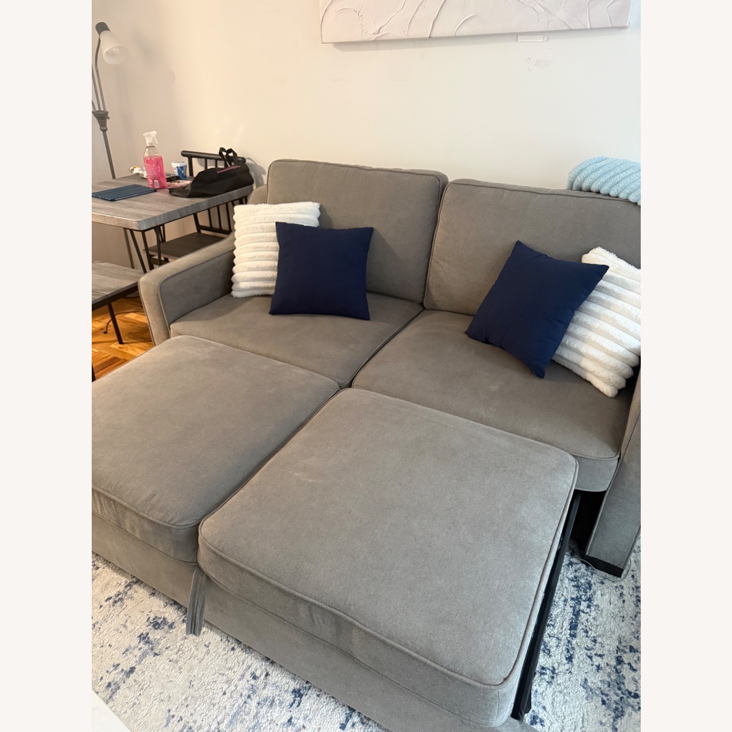 Bob's Discount Furniture Light Gray Sleeper Sofa - image-2