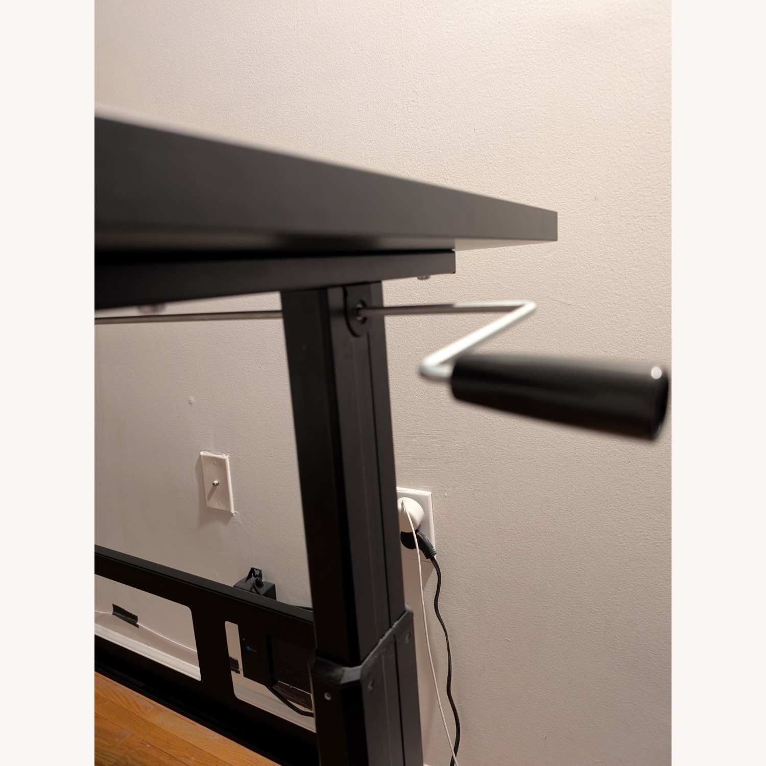 Black Manual Standing Desk - image-3
