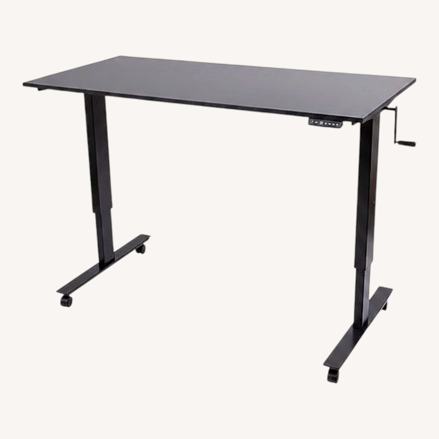 Black Manual Standing Desk - image-0