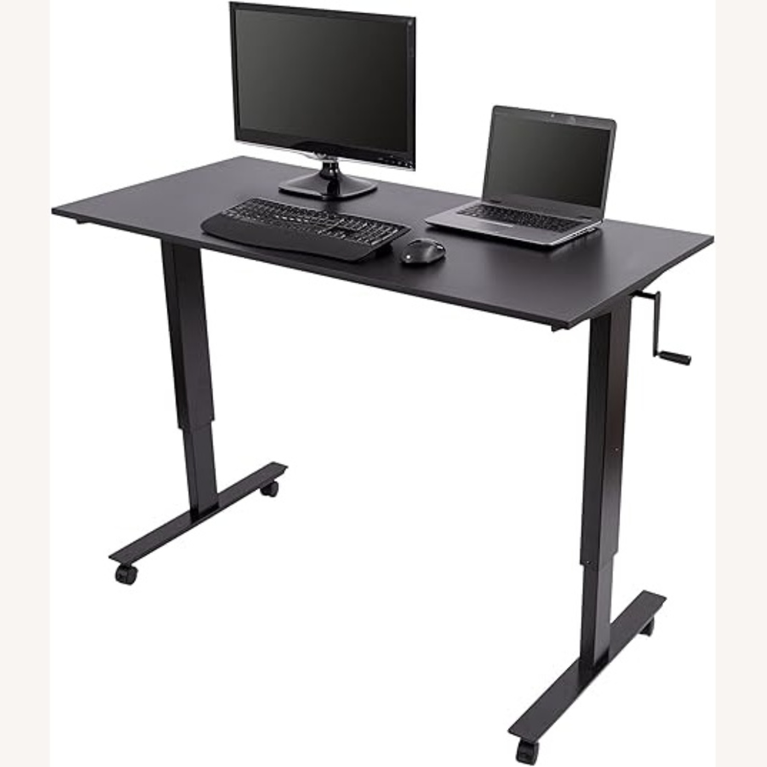 Black Manual Standing Desk - image-4