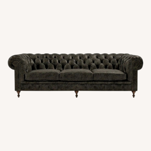 Used Arhaus Wessex Leather Sofa in Bronco Iron Gray for sale on AptDeco