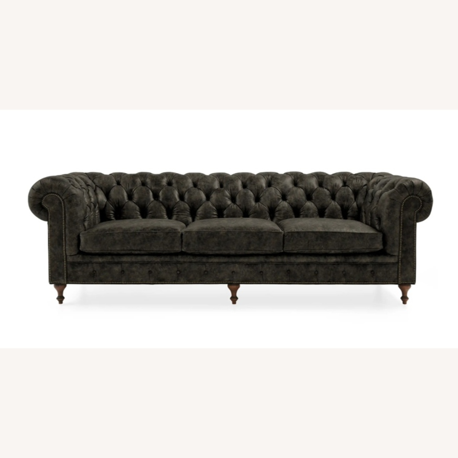 Arhaus Wessex Leather Sofa in Bronco Iron Gray - image-7