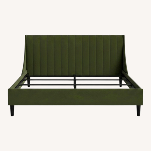 Used Helaina Upholstered Wingback Bed for sale on AptDeco