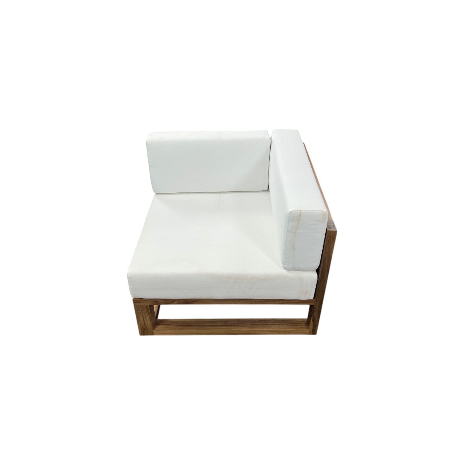 Modway Upland Outdoor Patio Teak Wood Corner Chair - image-5