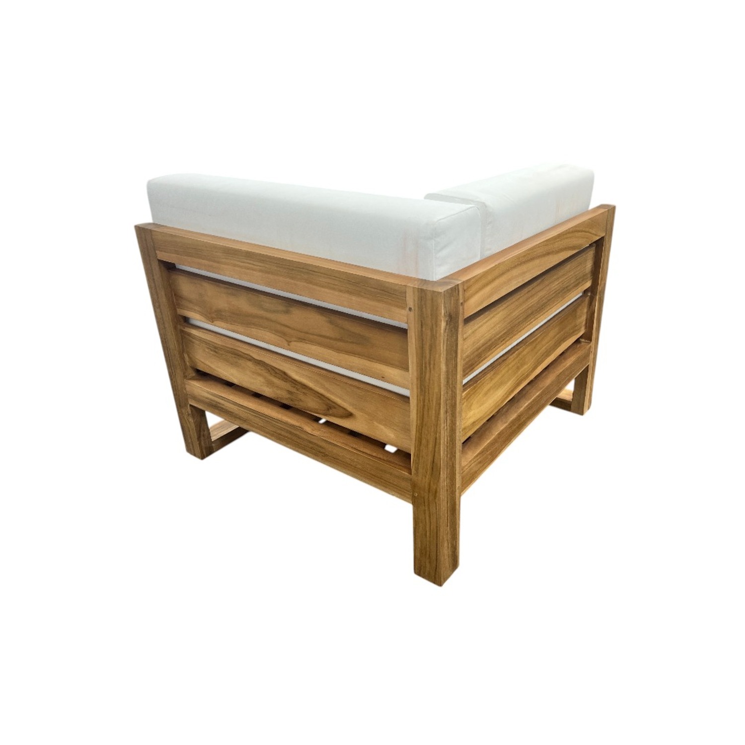 Modway Upland Outdoor Patio Teak Wood Corner Chair - image-8