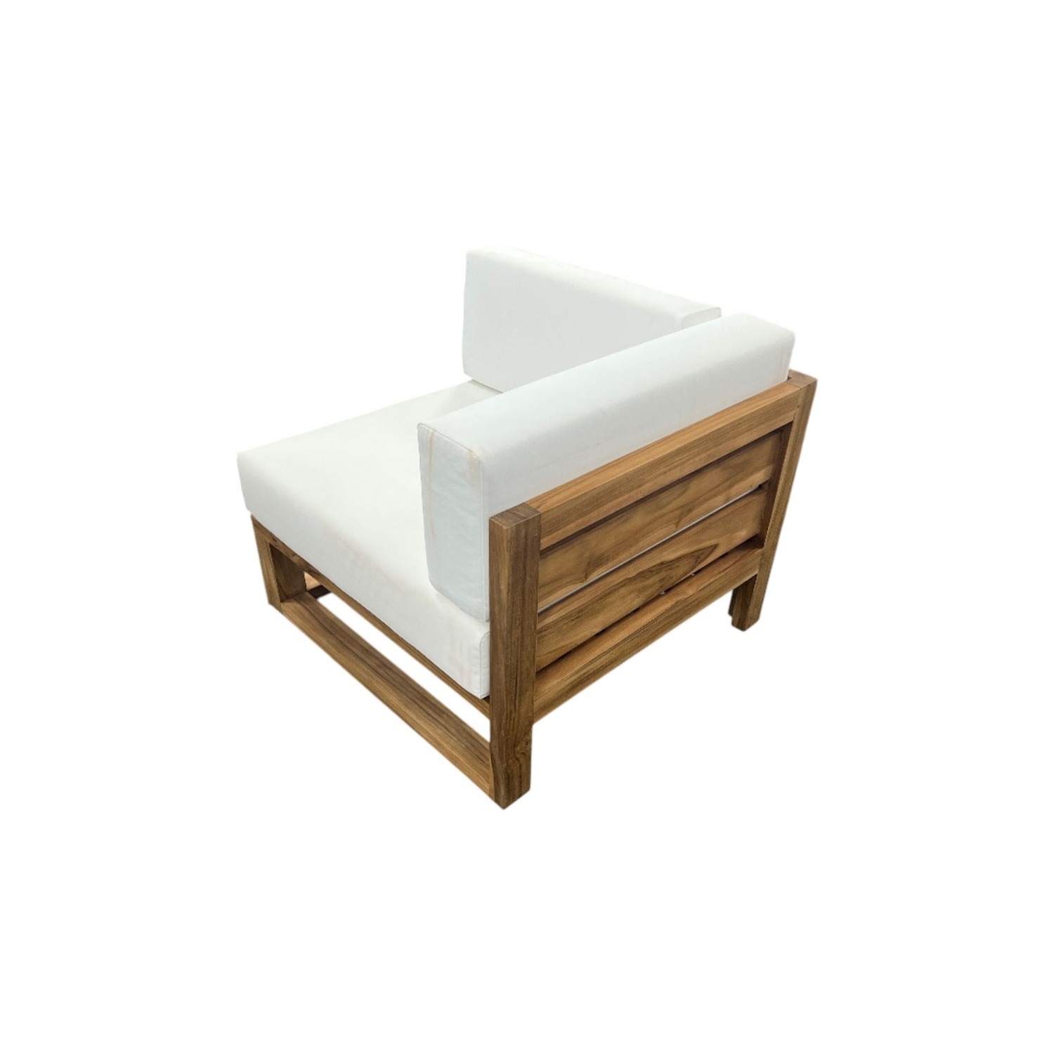 Modway Upland Outdoor Patio Teak Wood Corner Chair - image-6