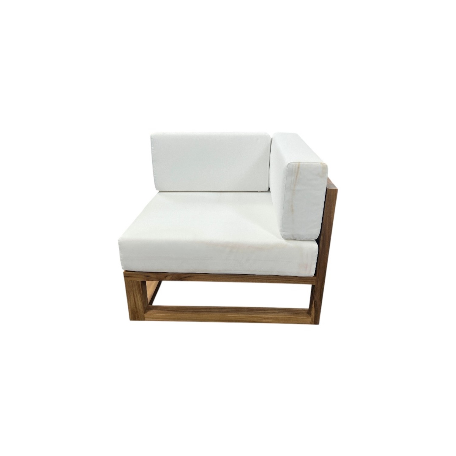 Modway Upland Outdoor Patio Teak Wood Corner Chair - image-4