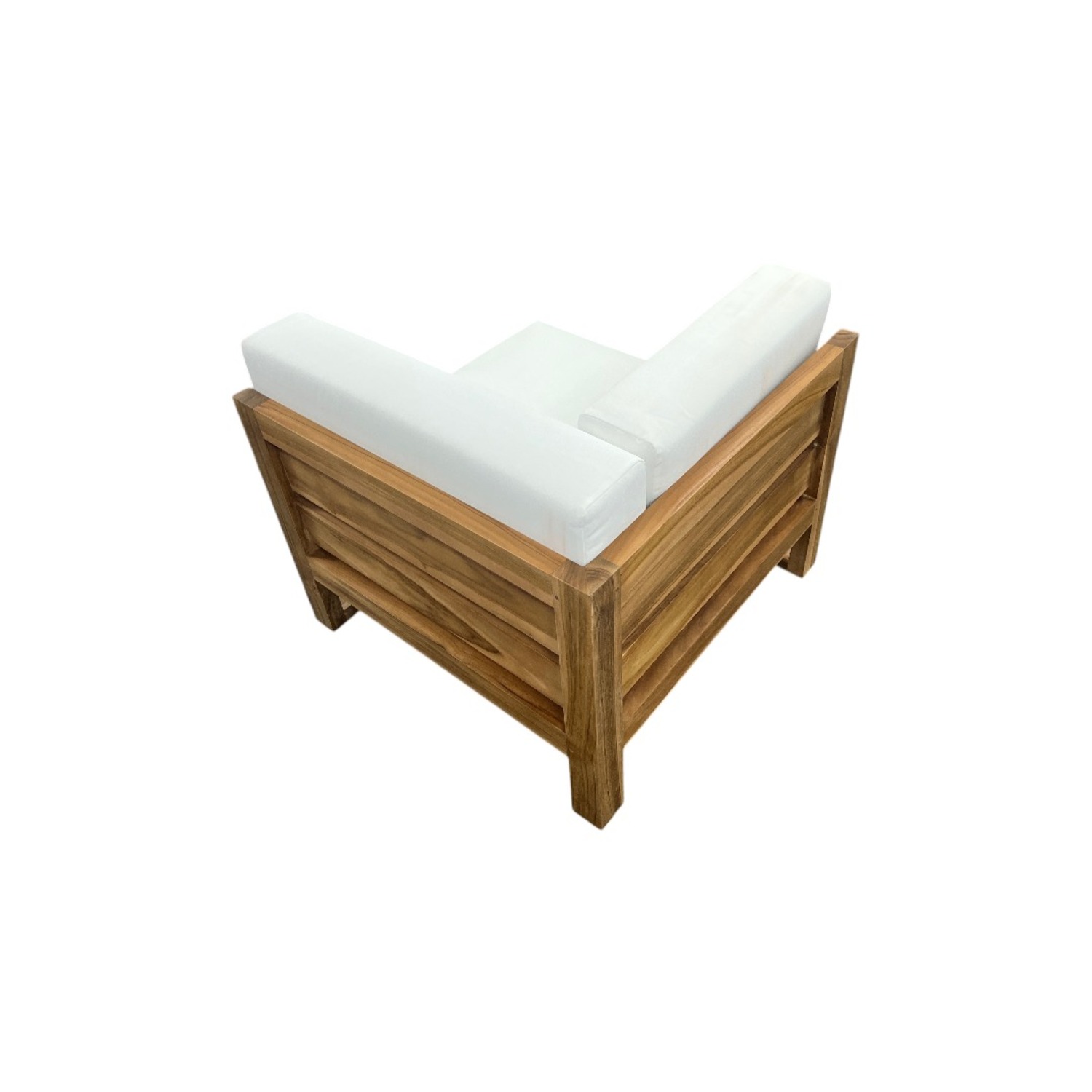 Modway Upland Outdoor Patio Teak Wood Corner Chair - image-9