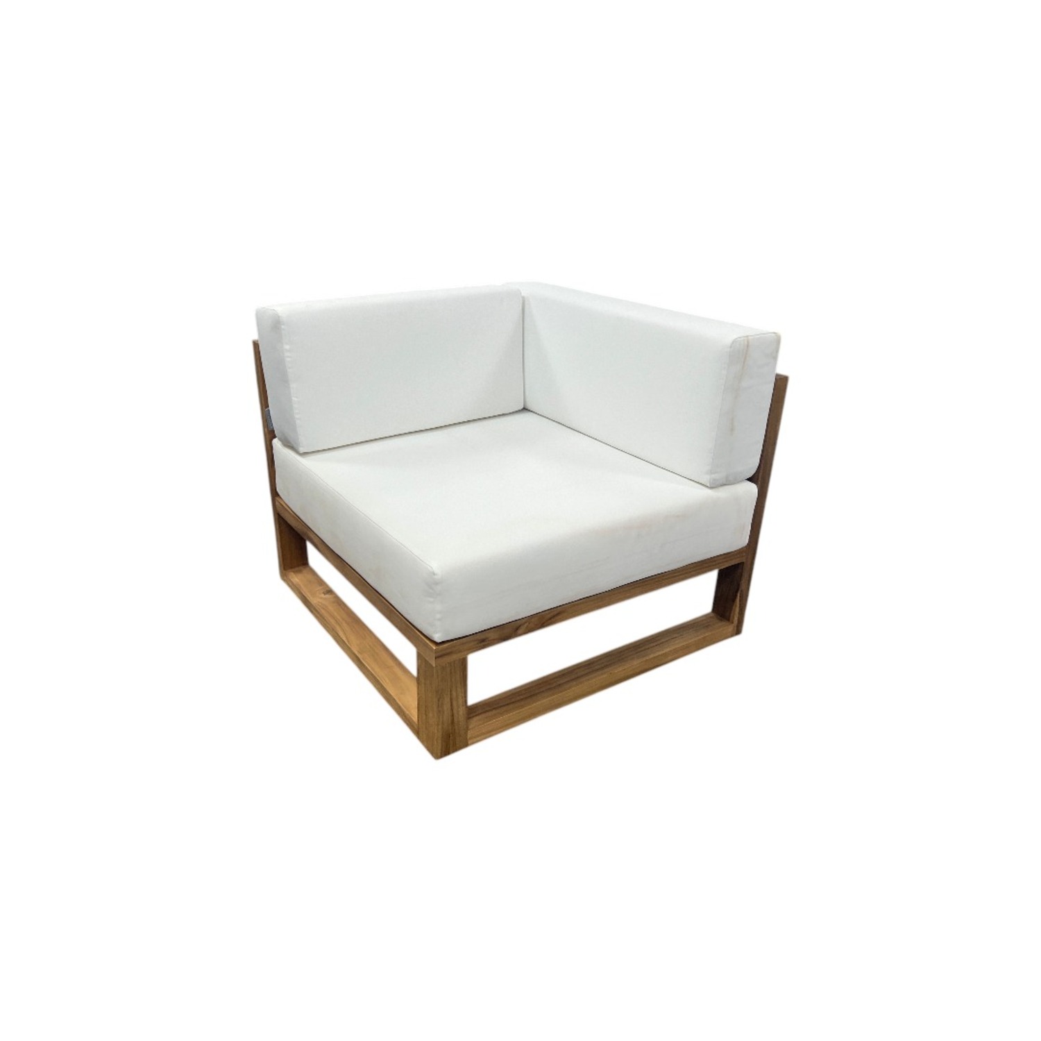 Modway Upland Outdoor Patio Teak Wood Corner Chair - image-3