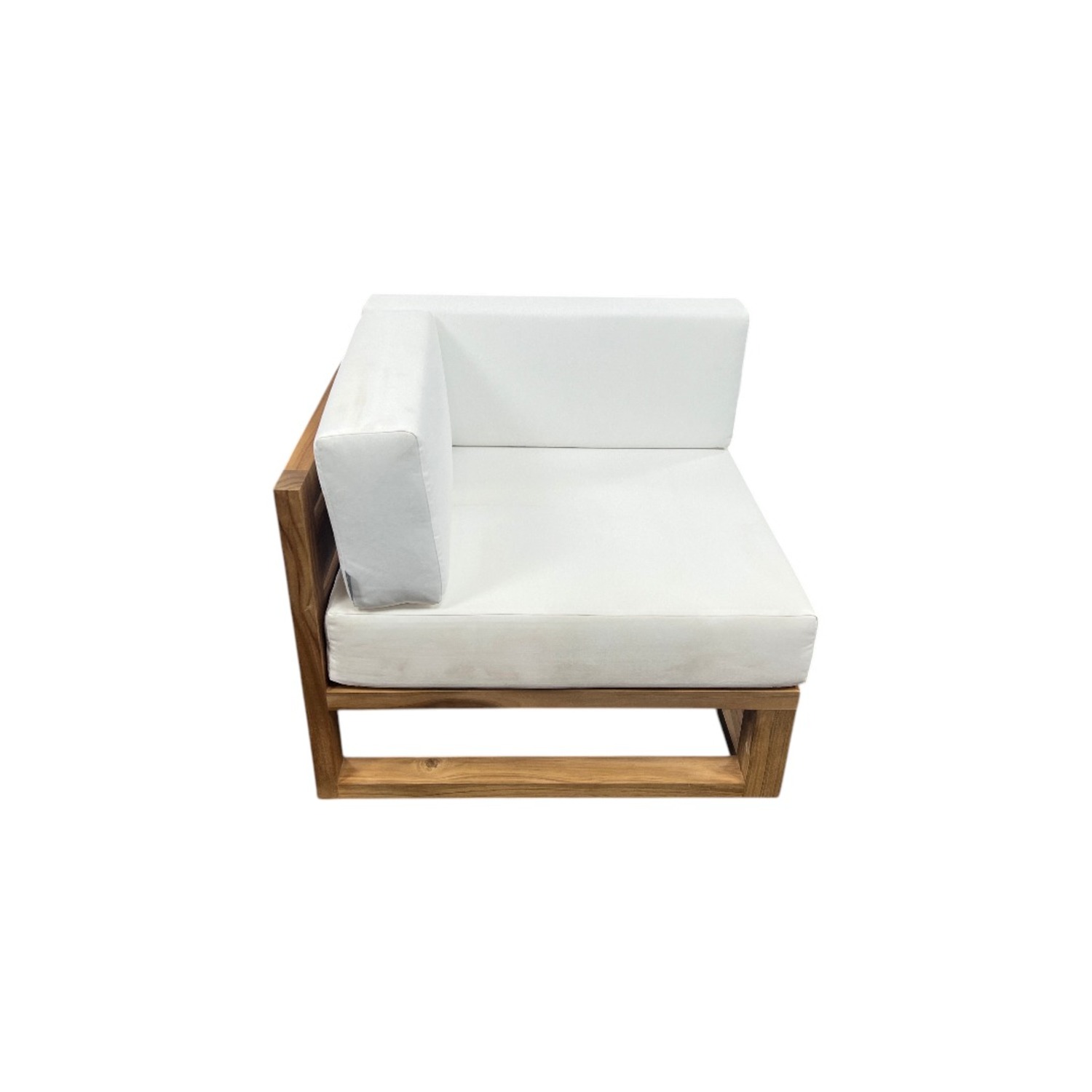 Modway Upland Outdoor Patio Teak Wood Corner Chair - image-12
