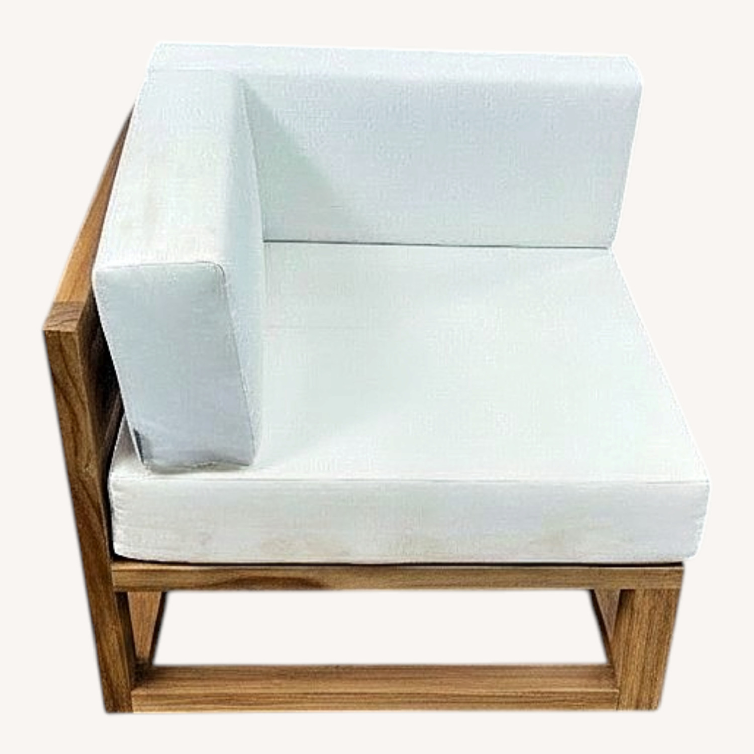 Modway Upland Outdoor Patio Teak Wood Corner Chair - image-0