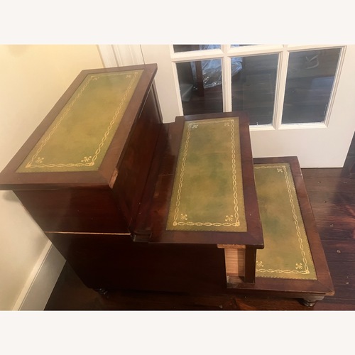 Used Antique Dark Brown Leather Nightstand for sale on AptDeco