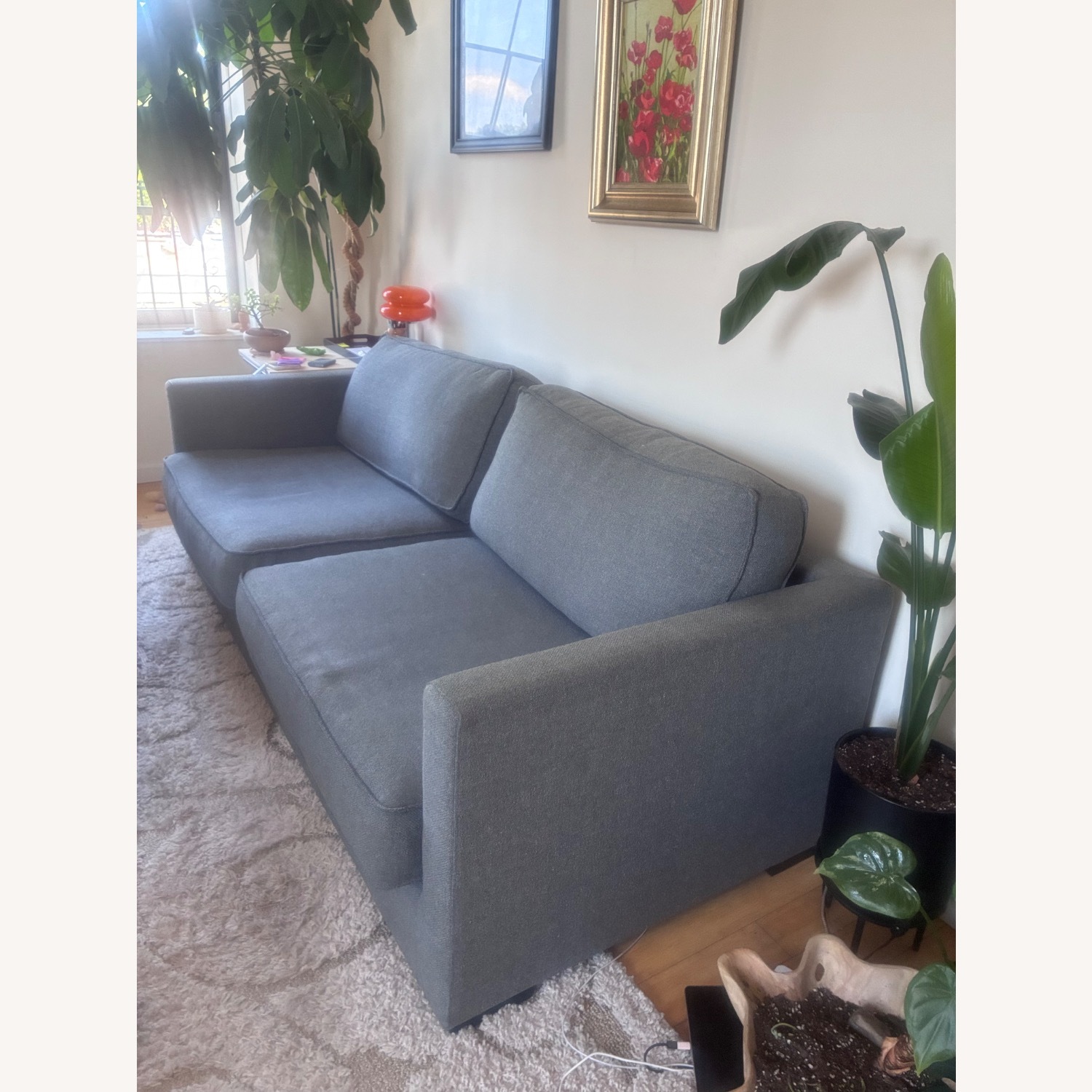 Mid-century Modern Style Couch—Charcoal Grey  - image-3